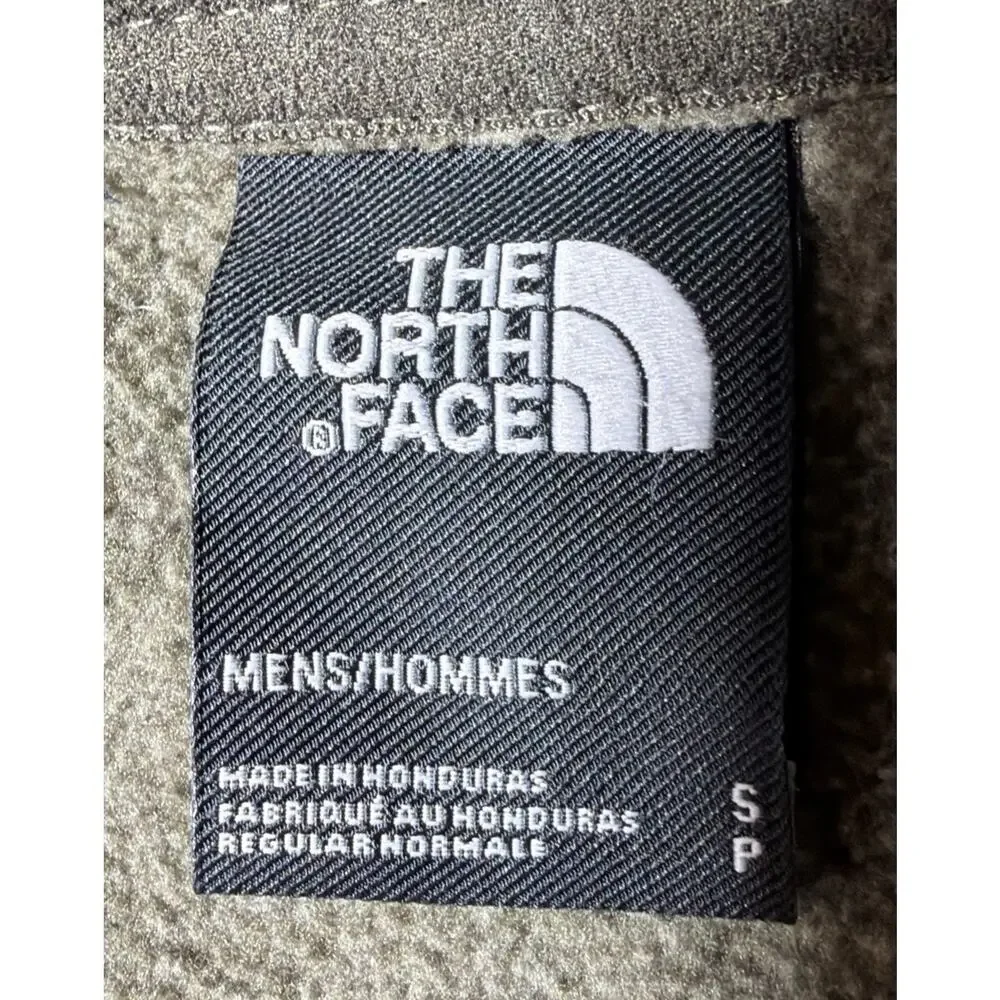North Face Denali Fleece 1/4 Zip Pullover Men's S Olive Green Black Sweatshirt